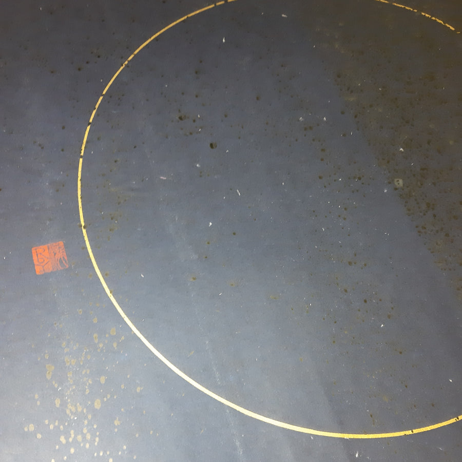 ART WORKS ,Universe_No001 (AZURE/GOLD)(26.77 in X 26.77 in)
