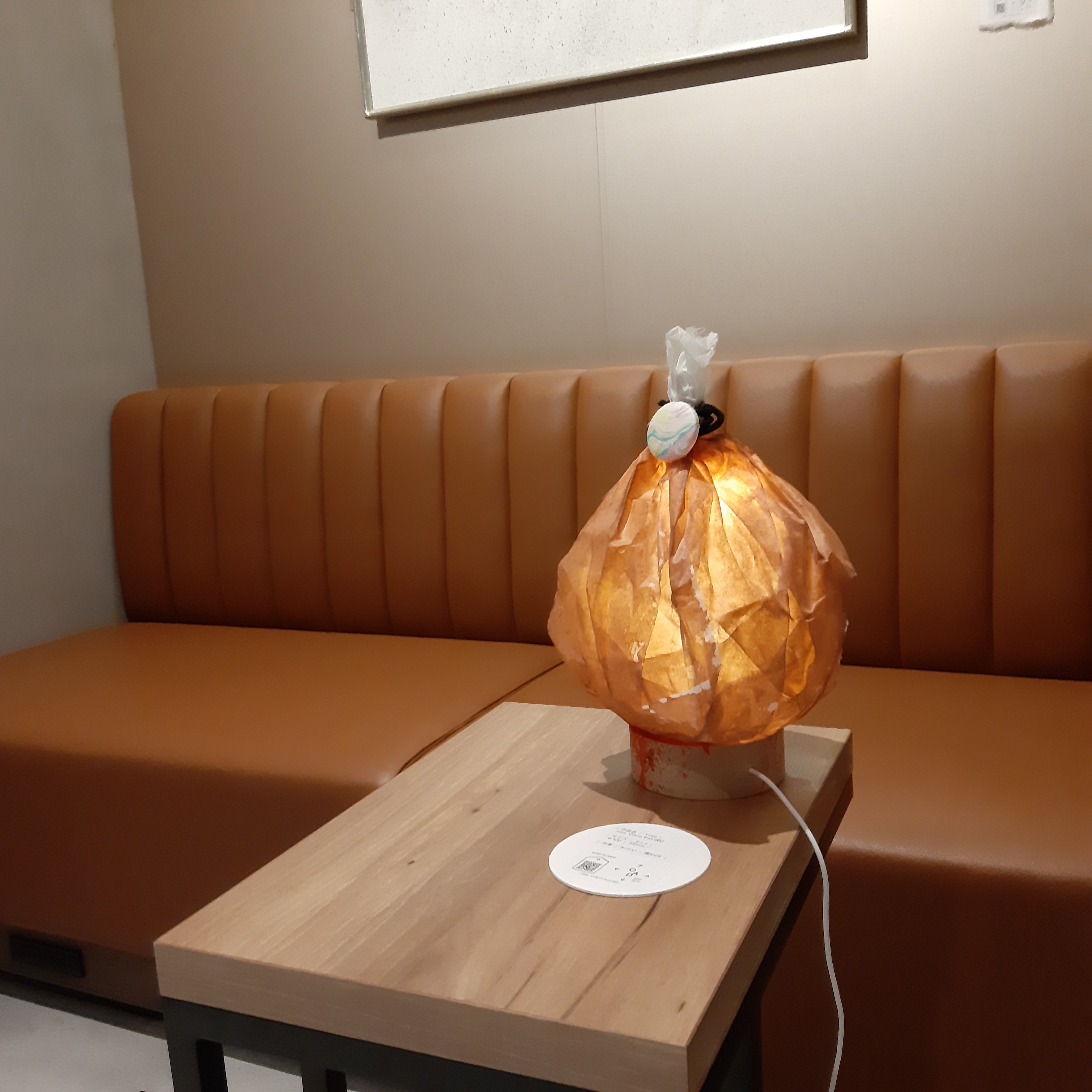"AKARI"Table Lamp shede , IMA COCO.#ak002, Rice paper ,USB,minimal ;on Osaka Art & Design 2025
