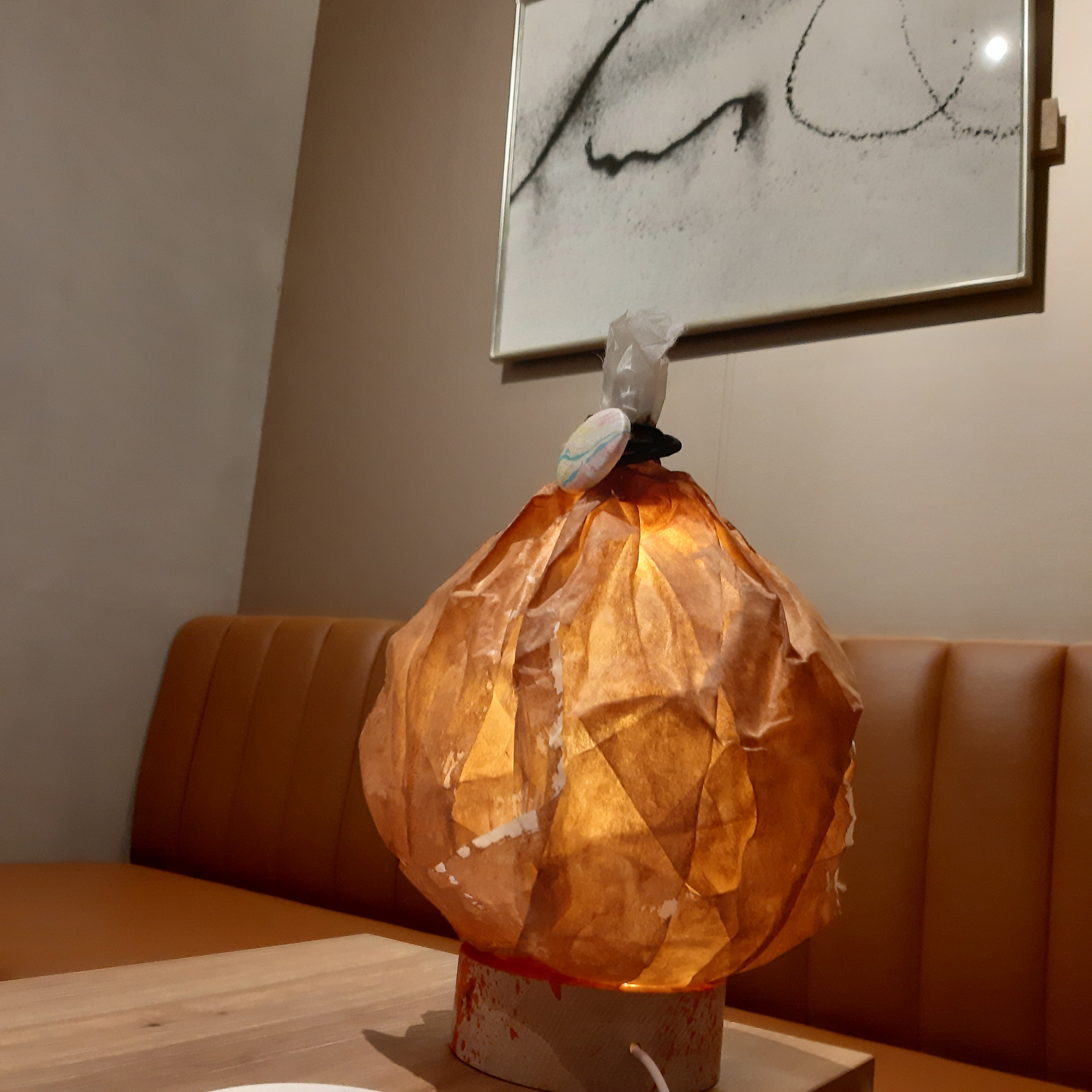 "AKARI"Table Lamp shede , IMA COCO.#ak002, Rice paper ,USB,minimal ;on Osaka Art & Design 2025