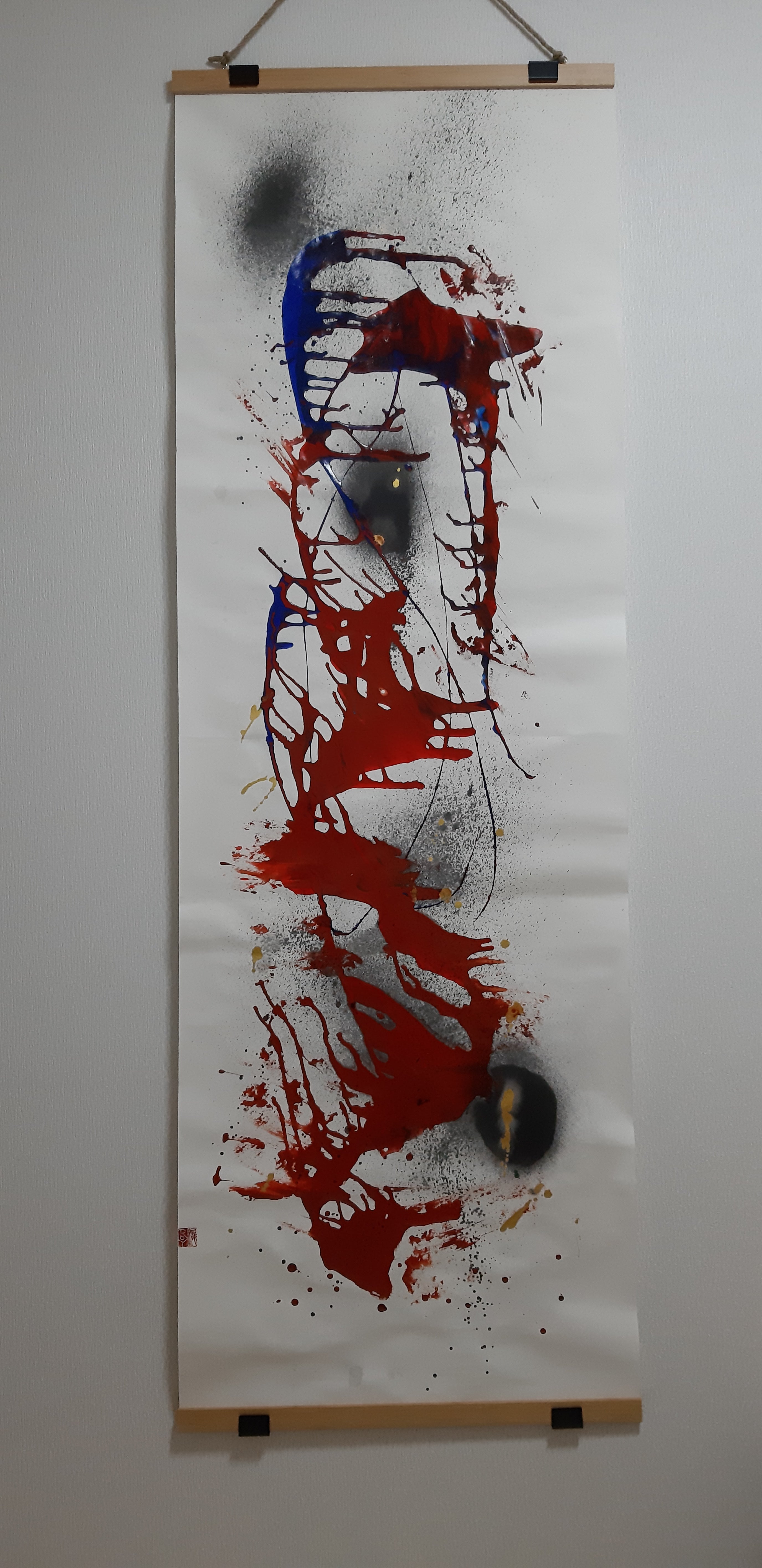 墨象原画 「創意交流(そういこうりゅう)」 (600×1,800 mm) ※展示場所:ミーティングスペースAP/AP大阪茶屋町 #002AP