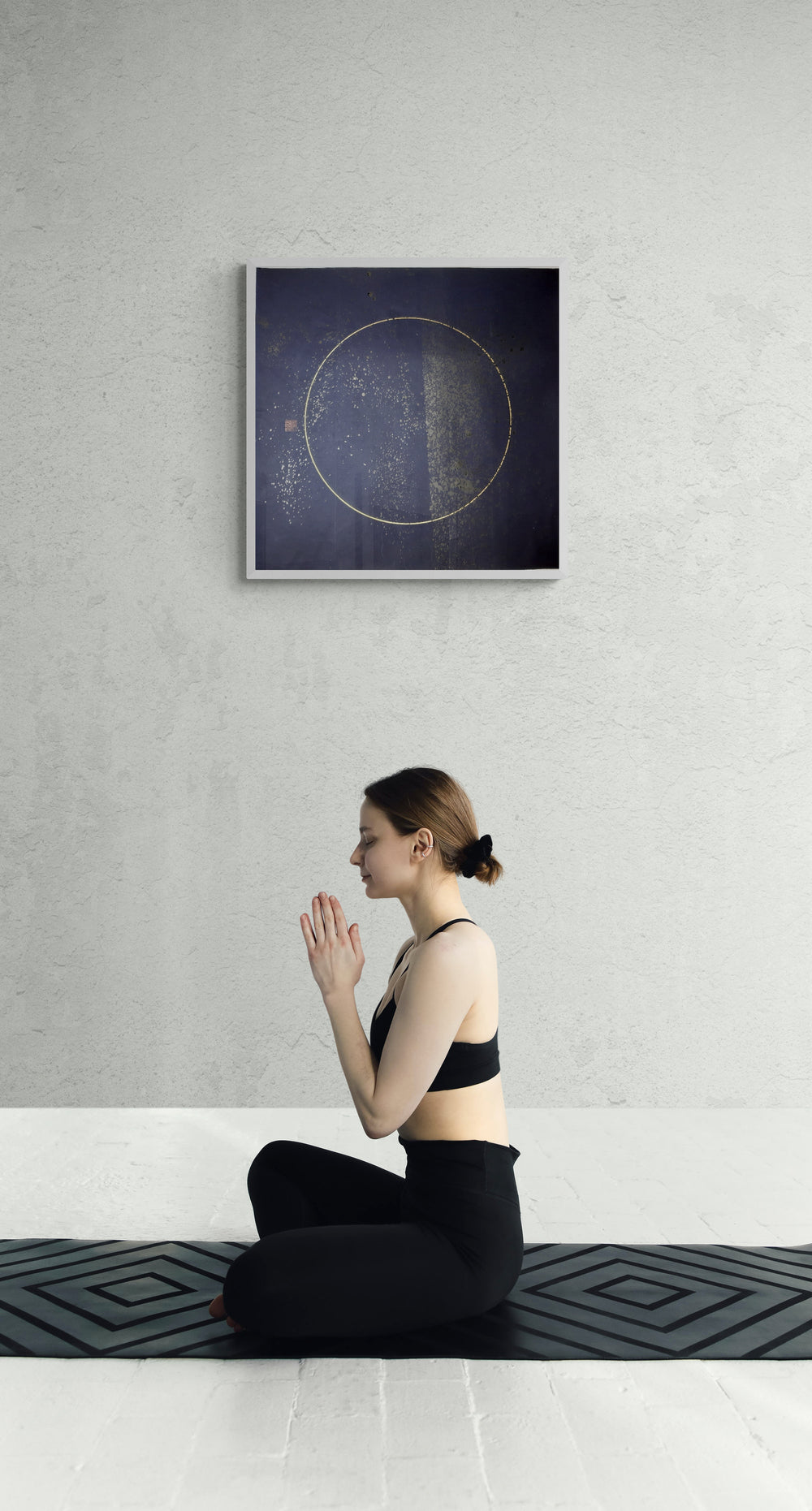 ART WORKS ,Universe_No001 (AZURE/GOLD)(26.77 in X 26.77 in)