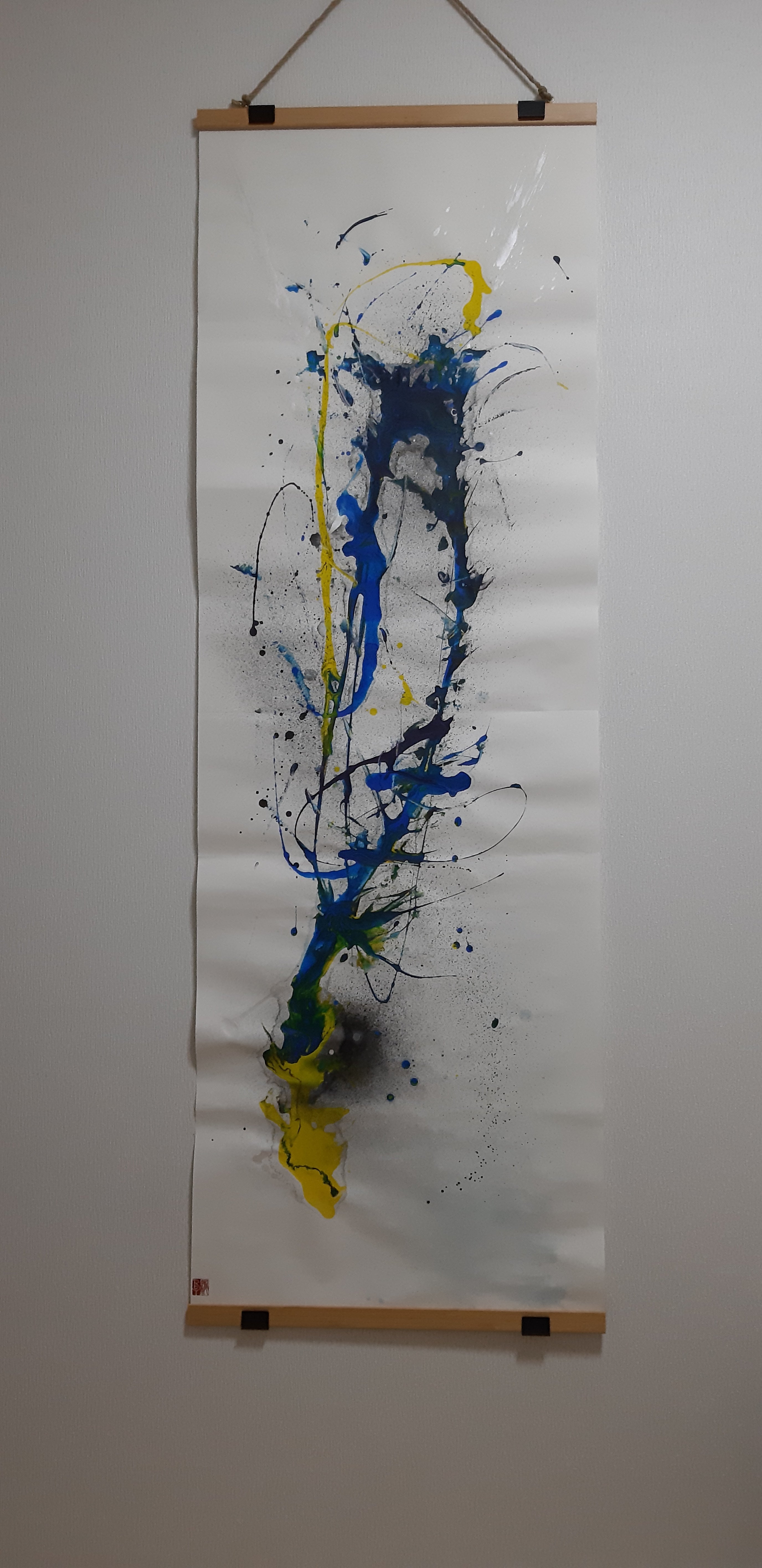 ART WORKS ,Ink Abstraction Original Painting “光舞交響（こうぶ