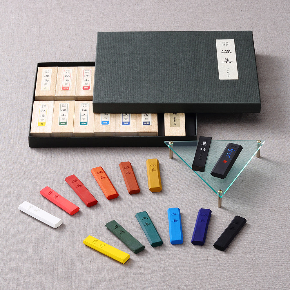 COLOR INKSTICKS SET "Sai-Boku Shinbi 14-Piece Set"